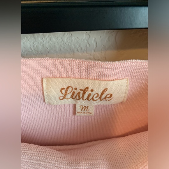 Listicle Light Pink Knit Top - Picture 2 of 6